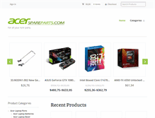 Tablet Screenshot of acerspareparts.com